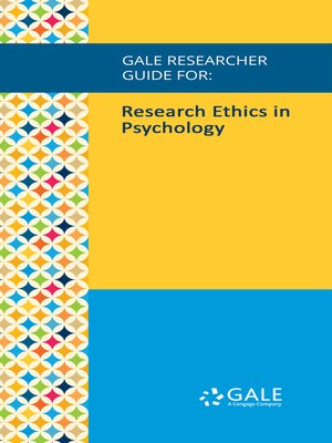 cover image of Gale Researcher Guide for: Research Ethics in Psychology